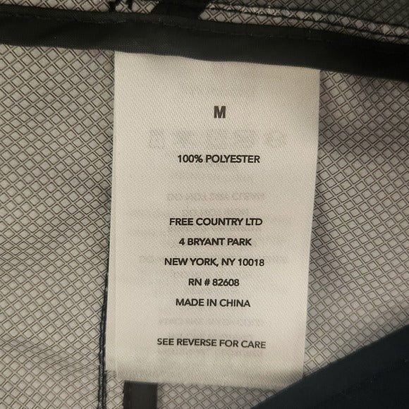 Free Country Navy Rain Jacket Size Medium Navy Men's Jacket with Hoodie New