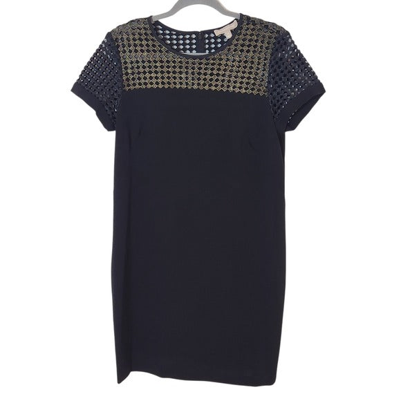 Banana Republic Black Shift Cocktail Dress Size 12 Black Mini Dress