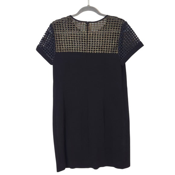 Banana Republic Black Shift Cocktail Dress Size 12 Black Mini Dress
