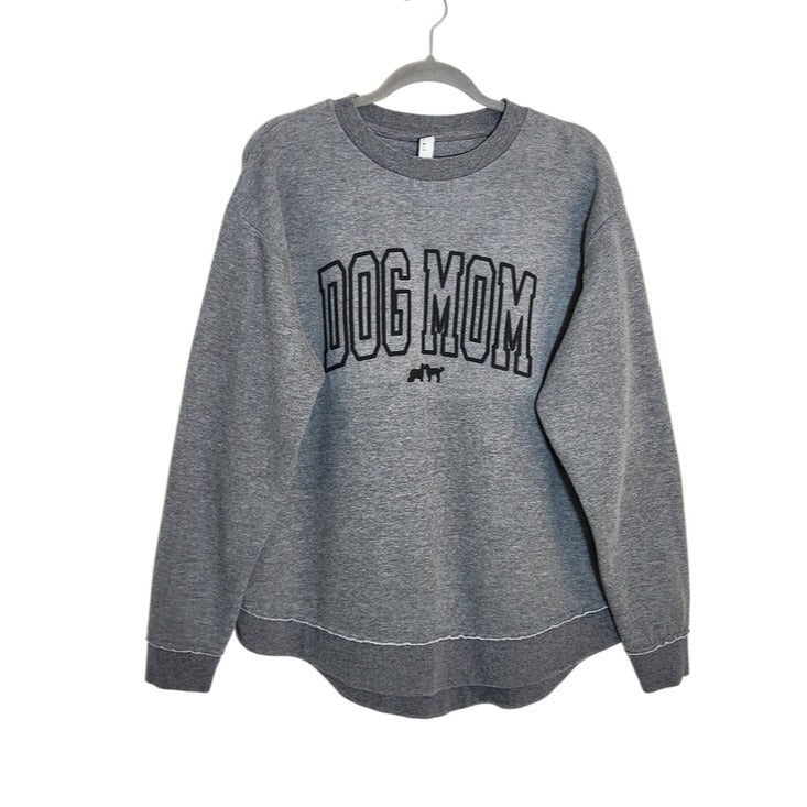 Live and Tell Gray Dog Mom Distressed Sweatshirt Size Large