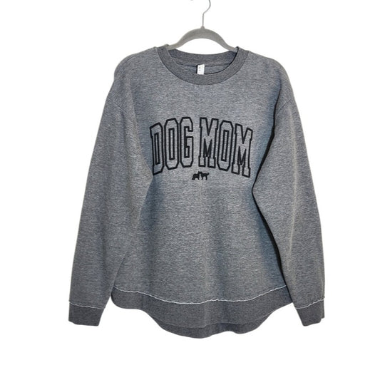 Live and Tell Gray Dog Mom Distressed Sweatshirt Size Large
