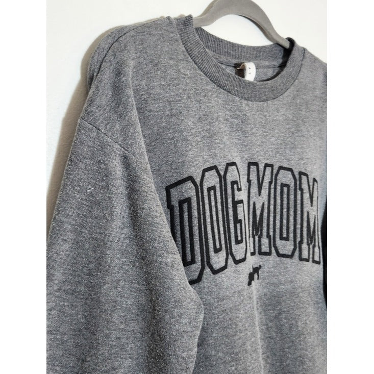 Live and Tell Gray Dog Mom Distressed Sweatshirt Size Large