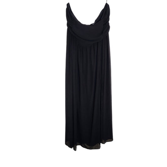 Lulus Black Chiffon Strapless Evening Dress Size 2X NWT Wedding Guest Prom