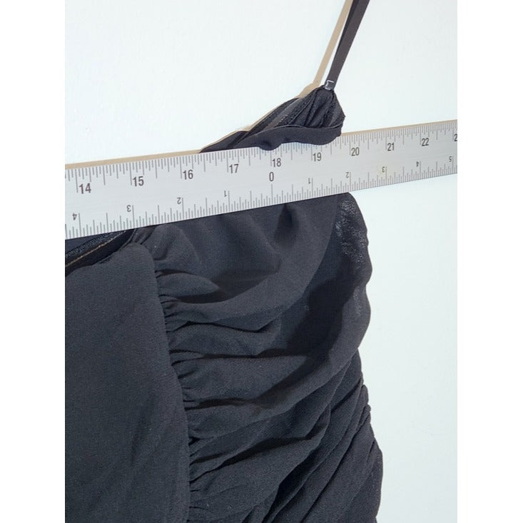 Lulus Black Chiffon Strapless Evening Dress Size 2X NWT Wedding Guest Prom
