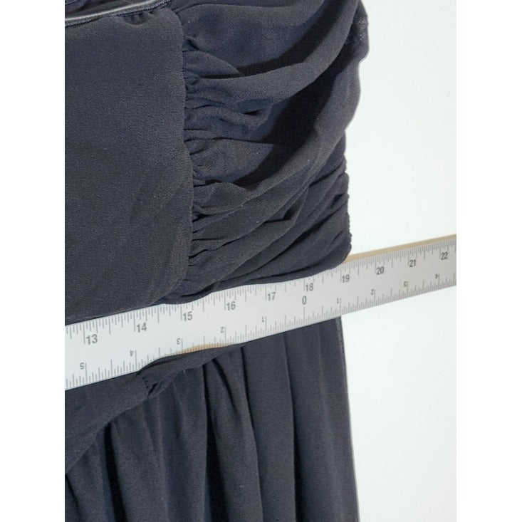 Lulus Black Chiffon Strapless Evening Dress Size 2X NWT Wedding Guest Prom