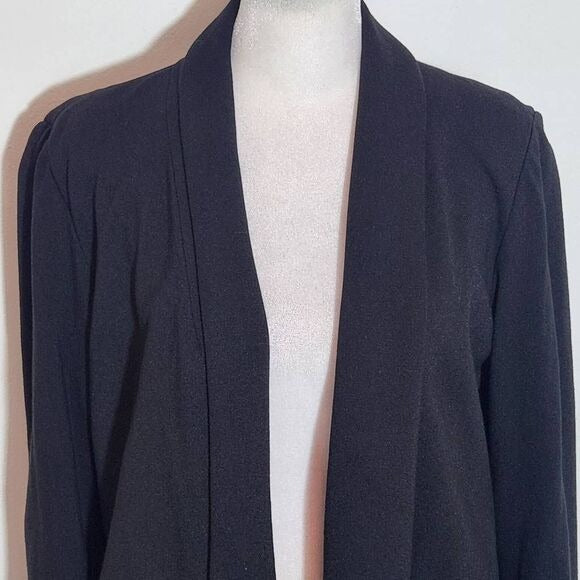 Chico's Black Knit Blazer Size Small Black Knit Open Jacket