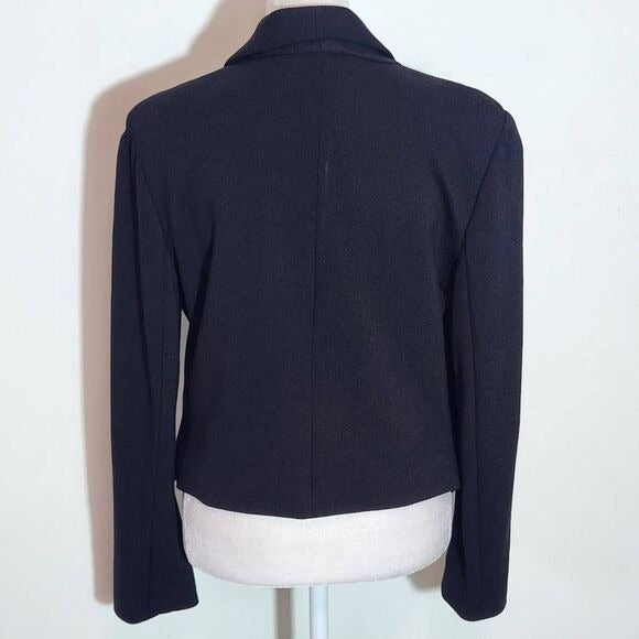 Chico's Black Knit Blazer Size Small Black Knit Open Jacket