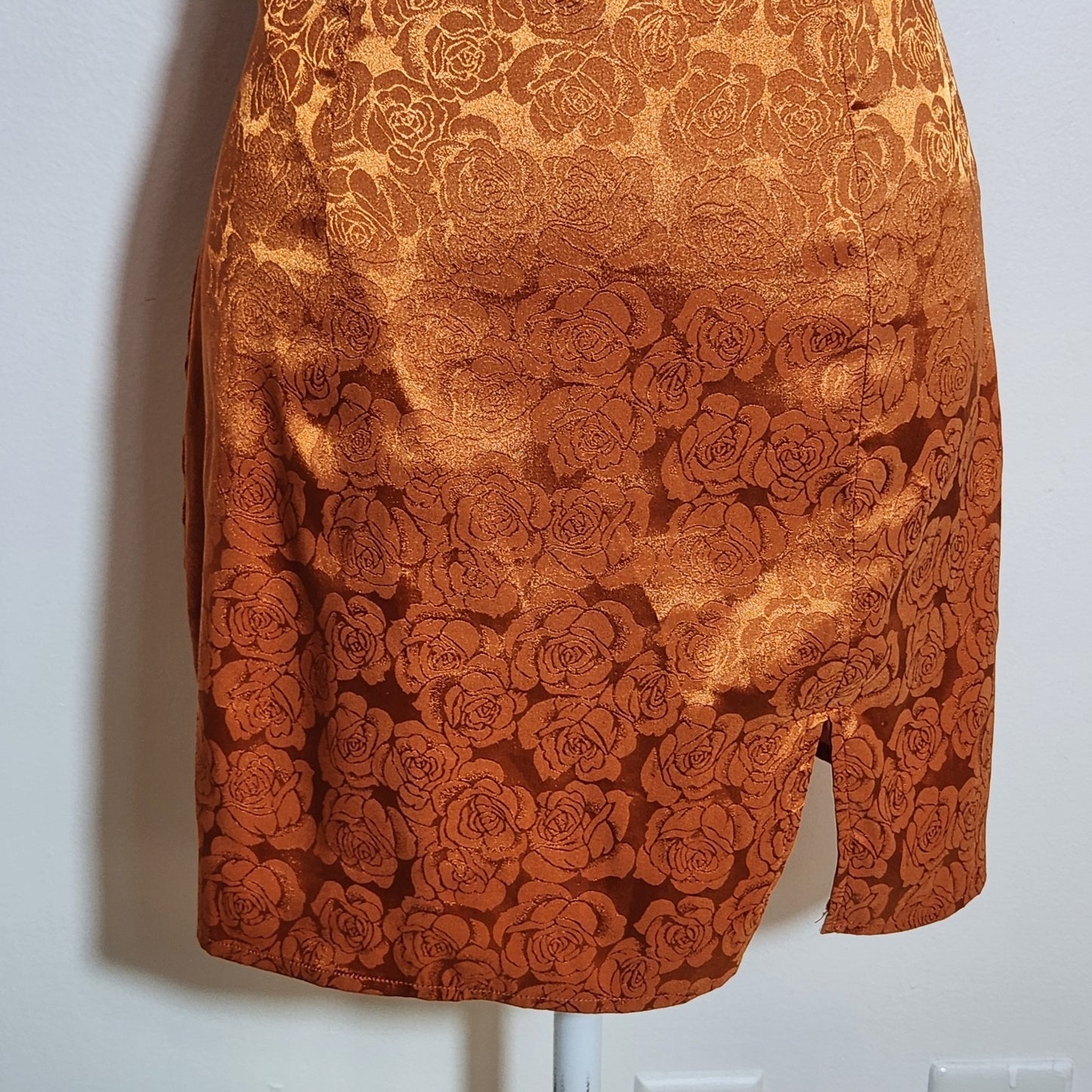Lucy in the Sky Orange One Shoulder Mini Dress Size Small