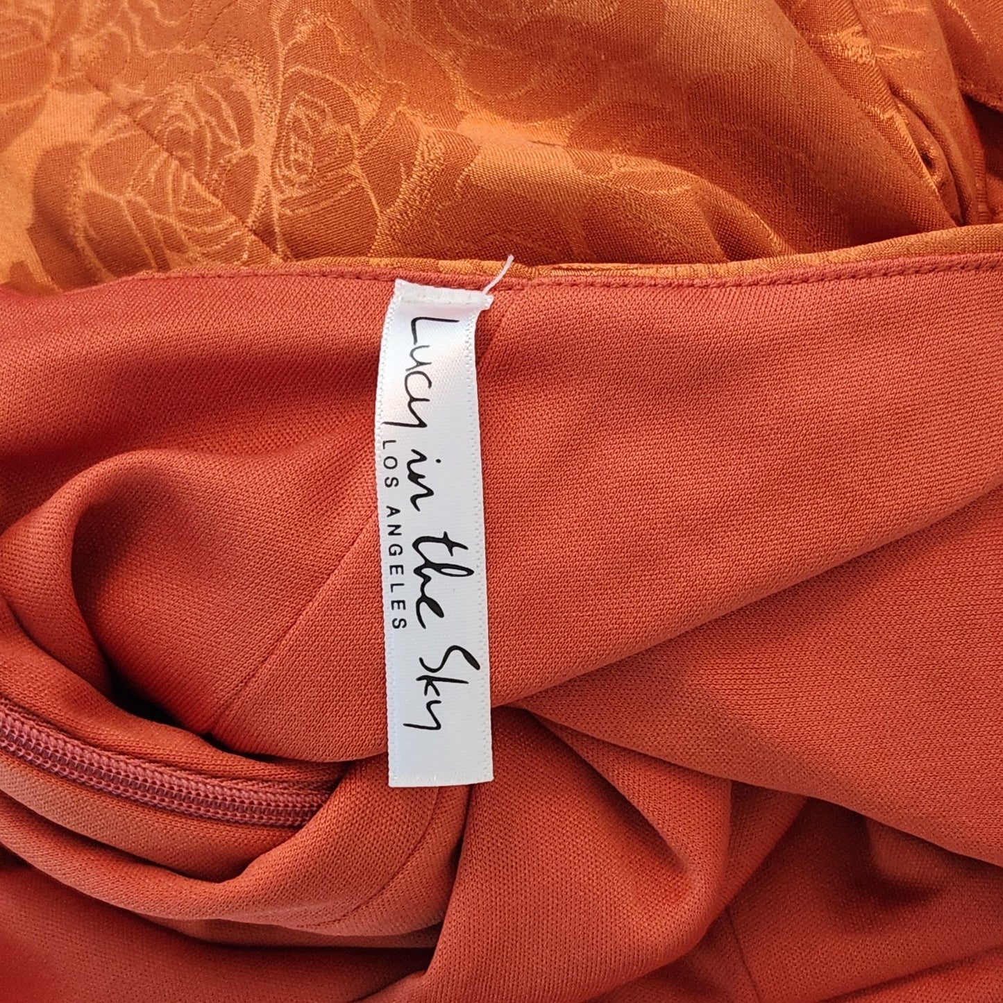 Lucy in the Sky Orange One Shoulder Mini Dress Size Small
