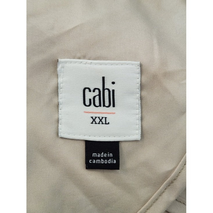 Cabi Tan and Black Snakeskin Print Trench Coat Size XXL