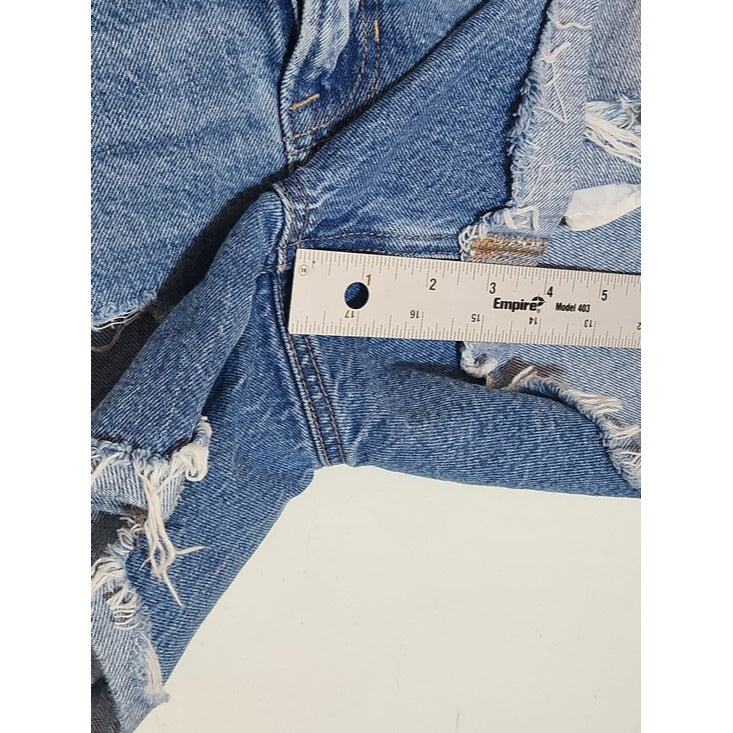 American Eagle Tomgirl Distressed Denim Shorts Medium Wash Size 14