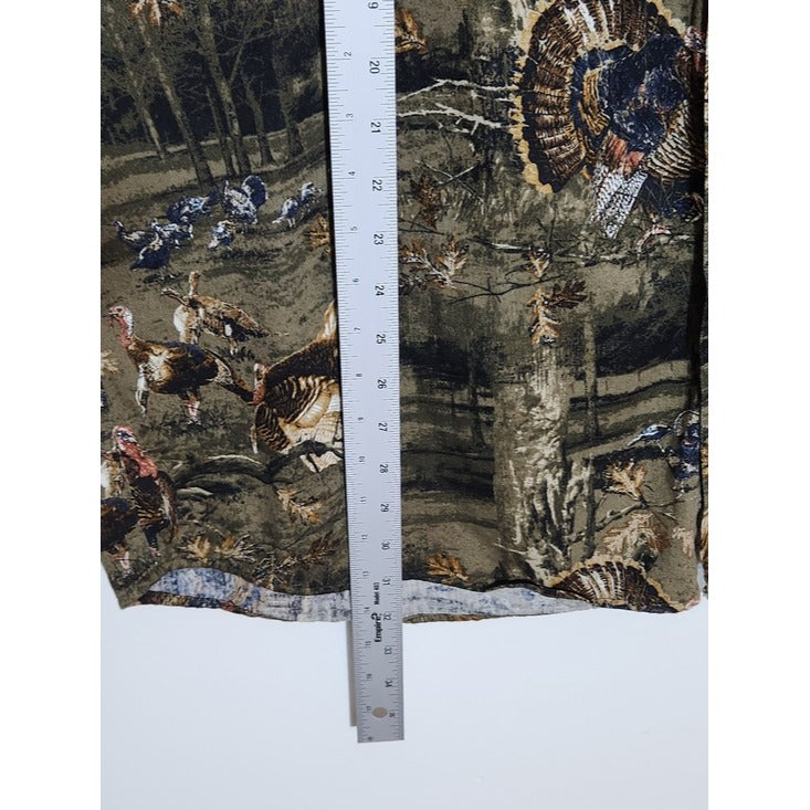 RedHead Camouflage Turkey Print Button Down Shirt Size Large