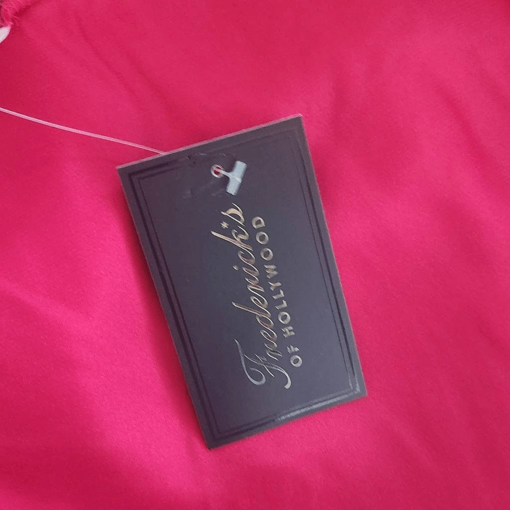 Frederick's of Hollywood Ruby Pink Satin Robe Size 1X NWT Lingerie Shower