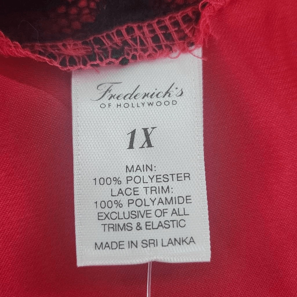 Frederick's of Hollywood Ruby Pink Satin Robe Size 1X NWT Lingerie Shower