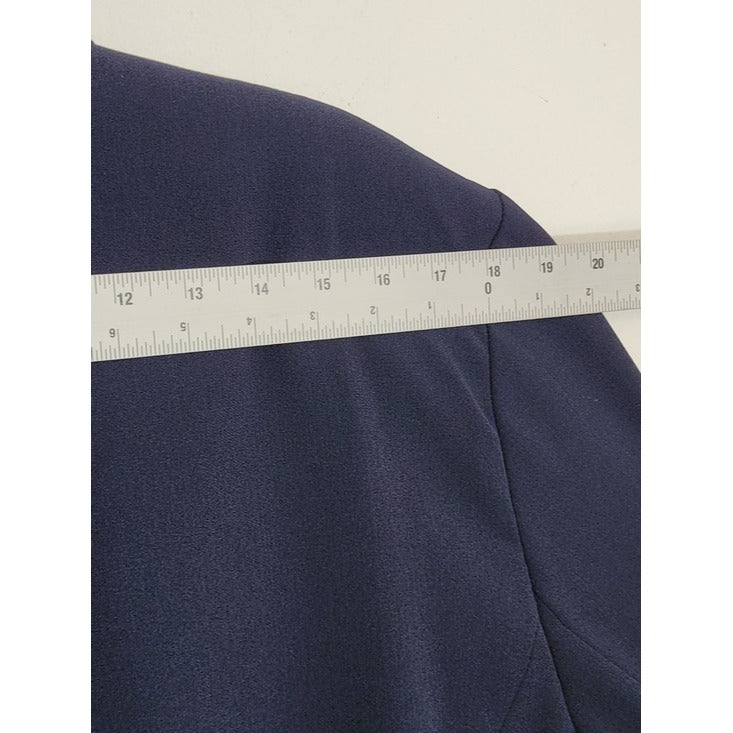 Jones Studio Navy Shawl Collar Open Front Blazer Size 24W