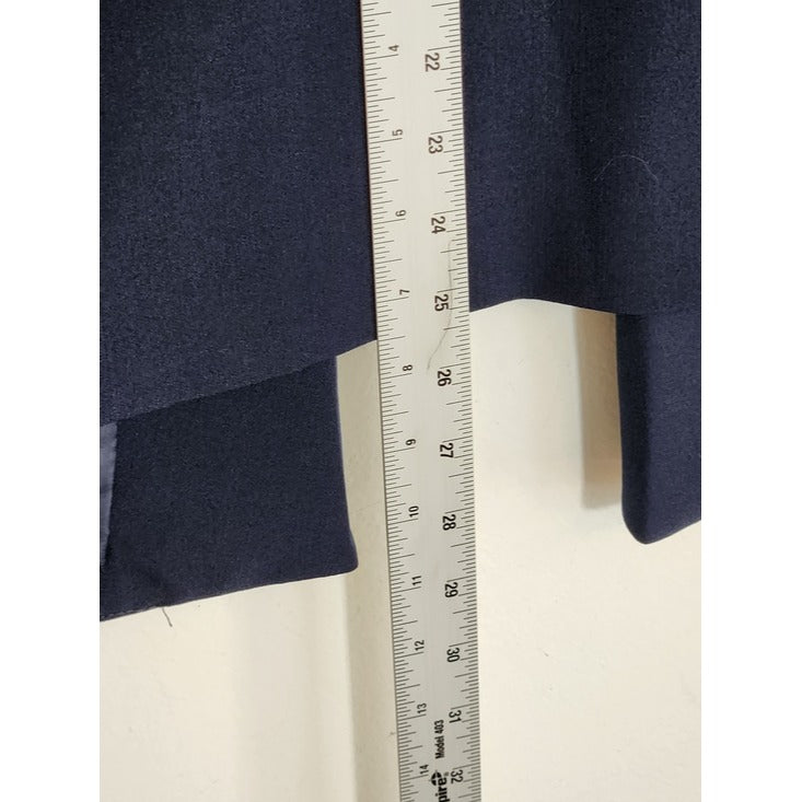Jones Studio Navy Shawl Collar Open Front Blazer Size 24W