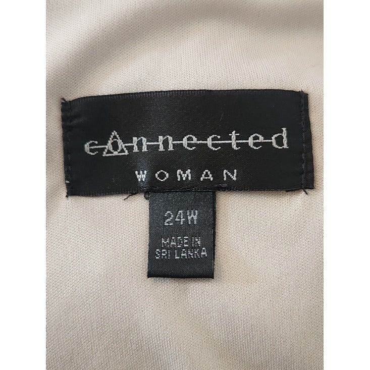 Connected Apparel Woman Black and Nude Lace Cocktail Dress Size 24