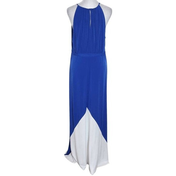 Suite 7 Blue Sleeveless Maxi Dress Size 10 Blue and White Maxi Dress