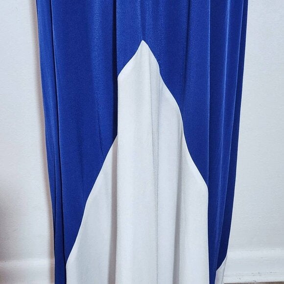 Suite 7 Blue Sleeveless Maxi Dress Size 10 Blue and White Maxi Dress