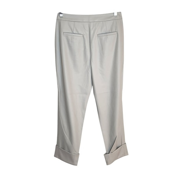 Trina Turk Oyster Gilded Faux Leather Capri Pants Size 2 NWT