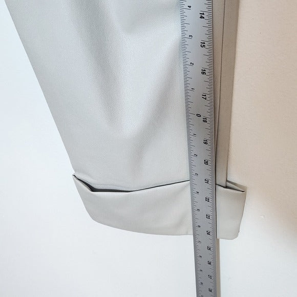 Trina Turk Oyster Gilded Faux Leather Capri Pants Size 2 NWT