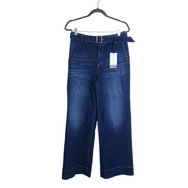 Sofia by Sofia Vergara Dark Wash Wide Leg Jeans with Belt Size 10 NWT