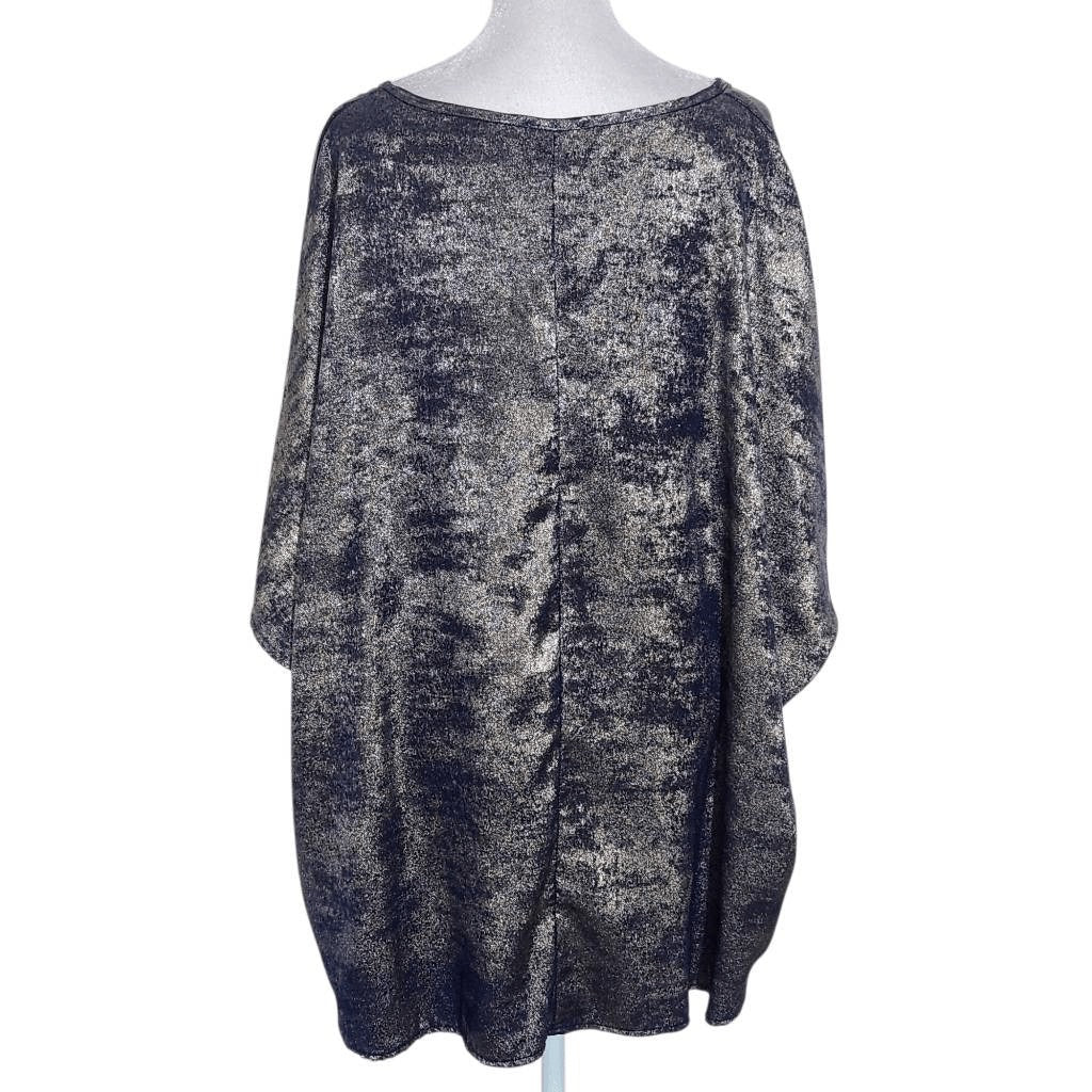 Jodifl Oversized Gold Short Sleeve Top Size Large Metallic Gold Oversized Top