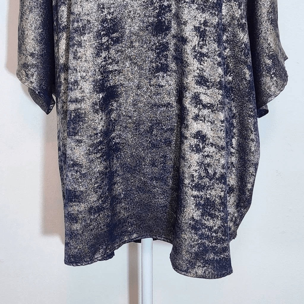 Jodifl Oversized Gold Short Sleeve Top Size Large Metallic Gold Oversized Top