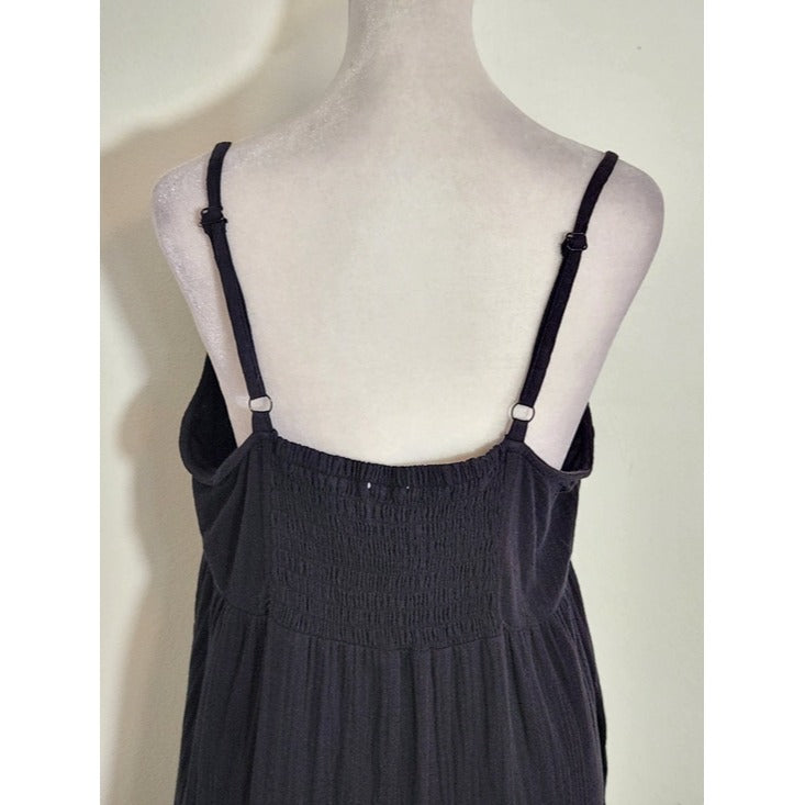 Universal Thread Black Cotton Gauze Midi Dress Size Medium NWT