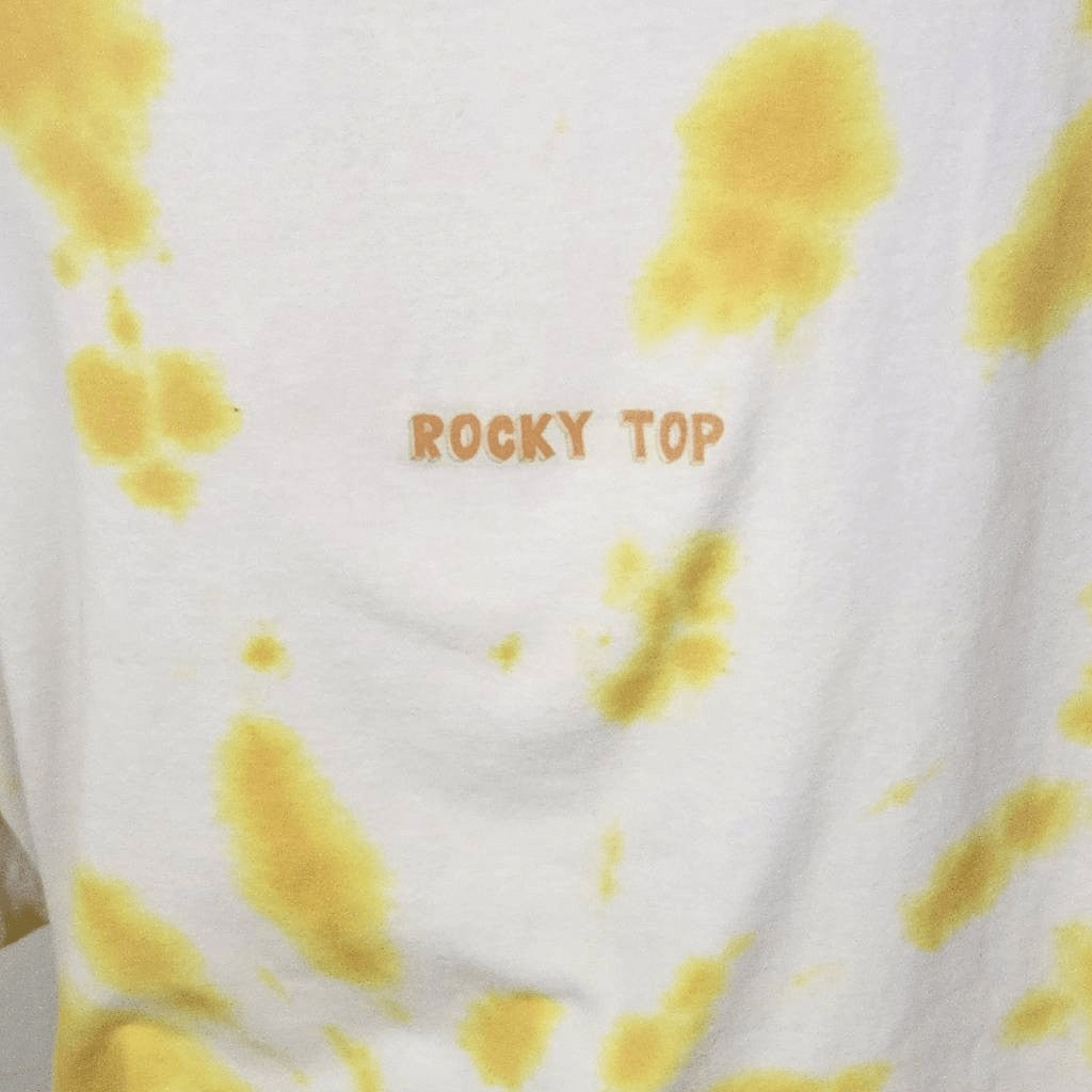 Tennessee Vols Tie-Dye Cropped Tee Size Medium Orange and White Vols Top