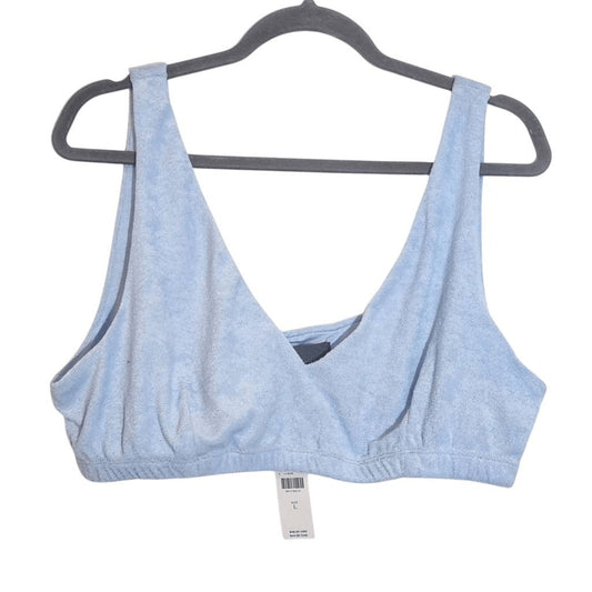 Sunday in Brooklyn Anthropologie Terry Cloth Light Blue Bra NWT Size Large