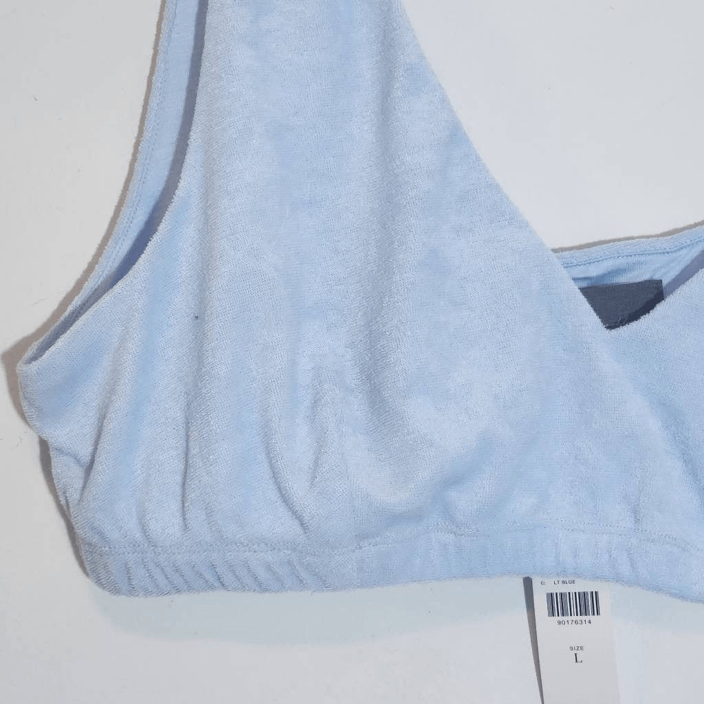 Sunday in Brooklyn Anthropologie Terry Cloth Light Blue Bra NWT Size Large