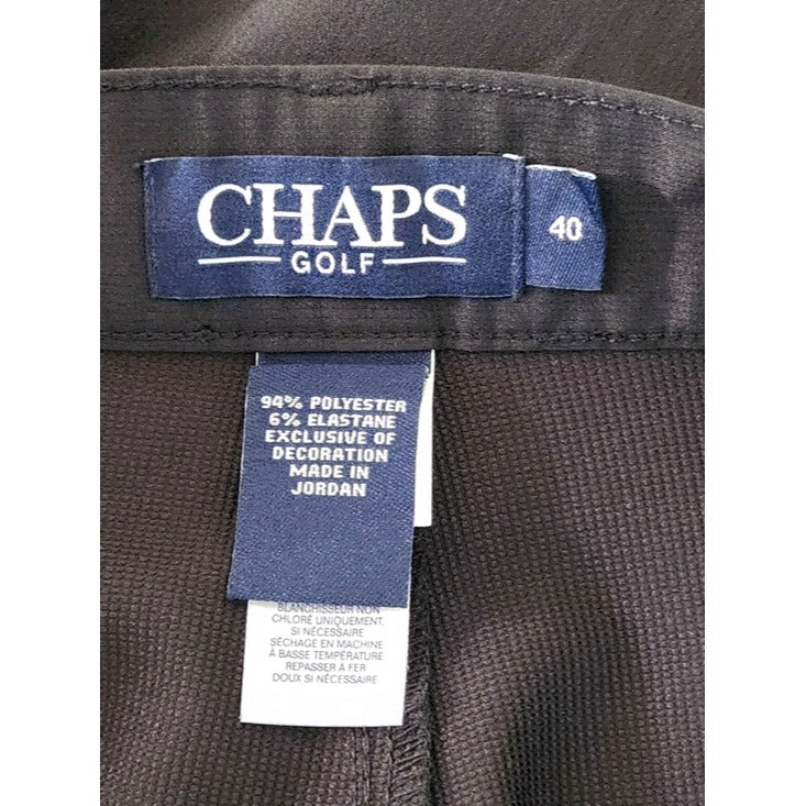 Chaps Mens Black Golf Shorts Size 40