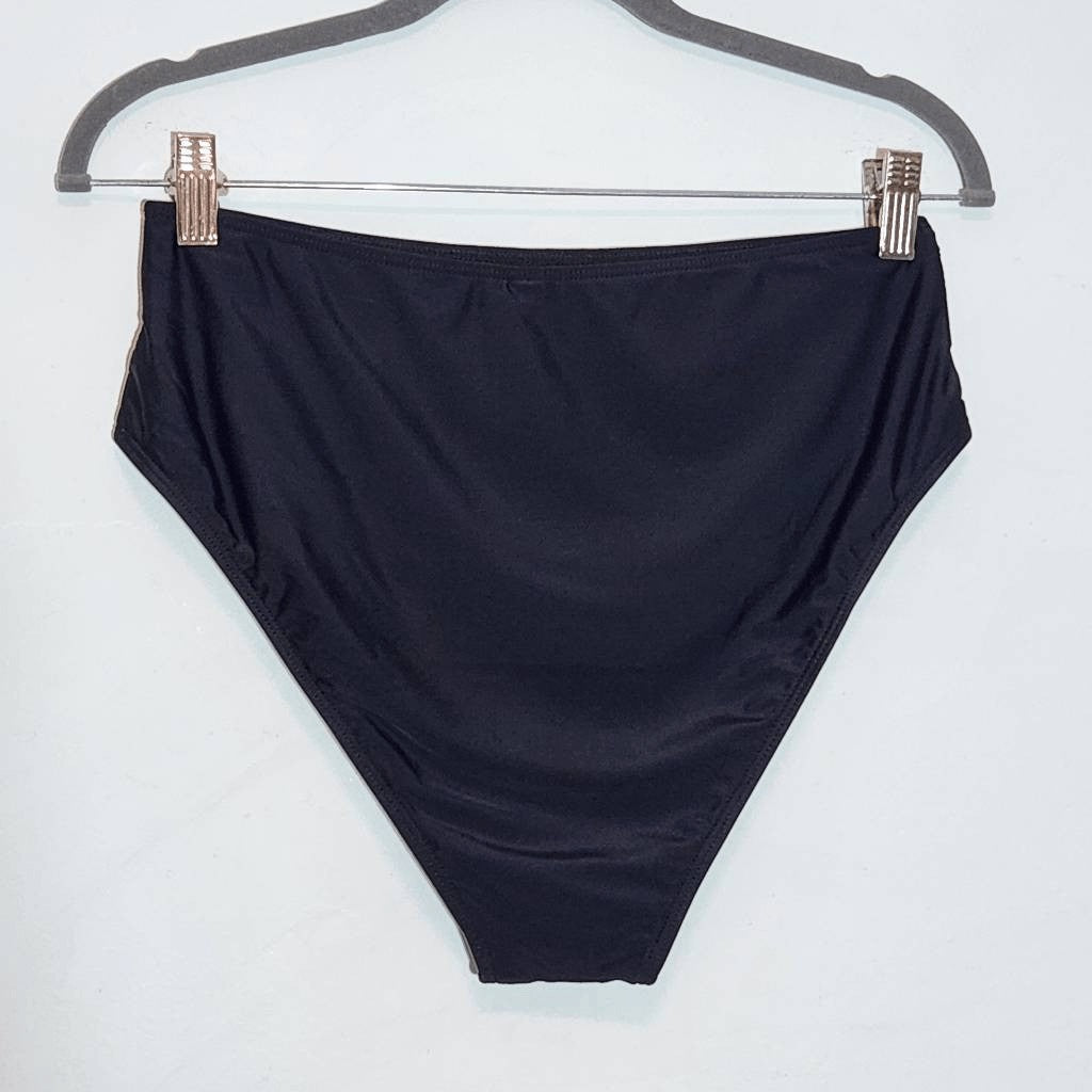 Zaful Black Bikini with High Waist Bottoms NWT Size Large
