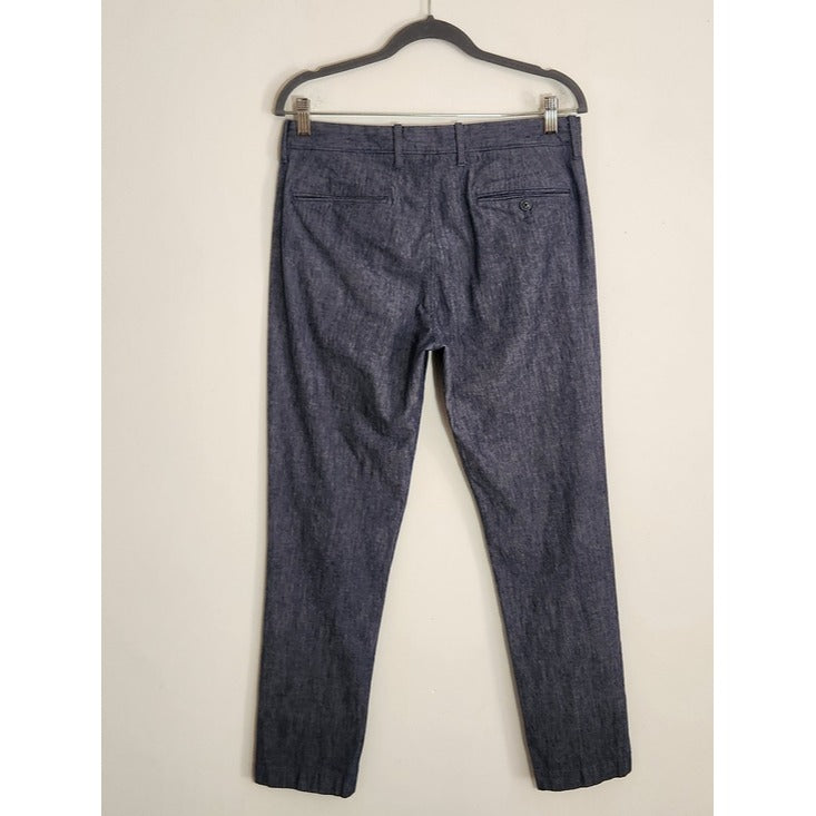 J. Crew Blue Textured Slim Leg Pants Size 30 x 30