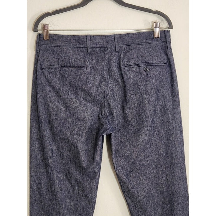 J. Crew Blue Textured Slim Leg Pants Size 30 x 30