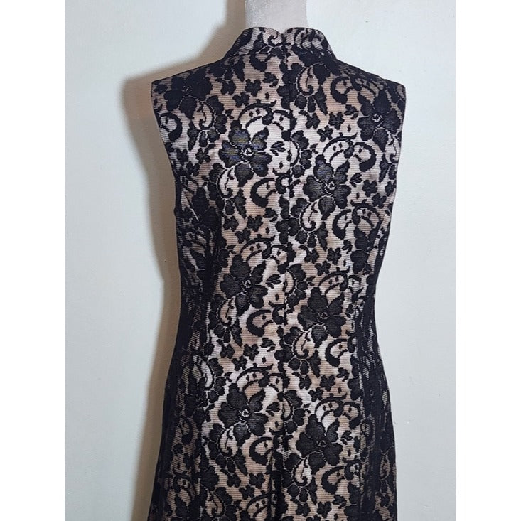 Jax Black Lace Keyhole Sleeveless A-Line Dress Size 12 NWT