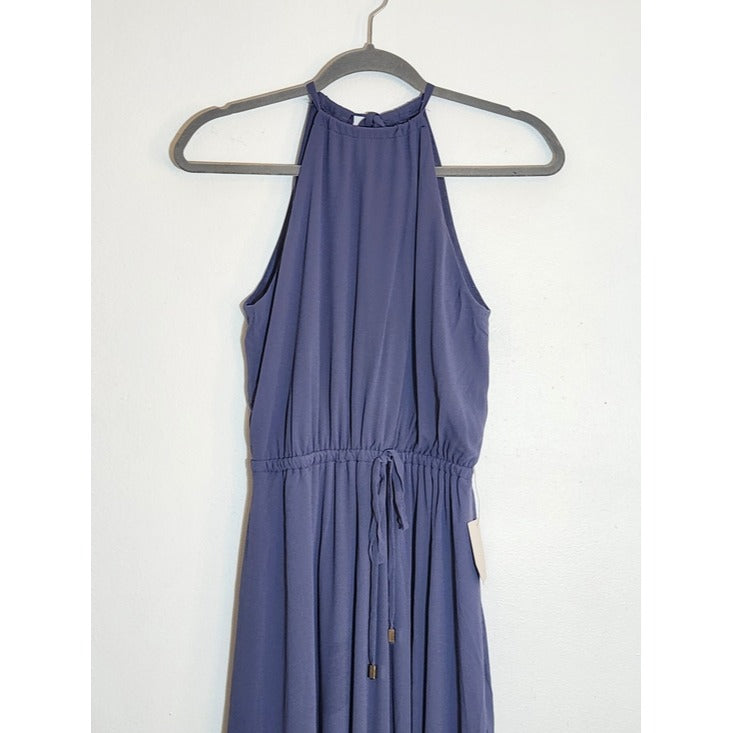 Lulus Sleeveless Maxi Slate Blue Formal Dress Size Small NWT Wedding Guest Dress