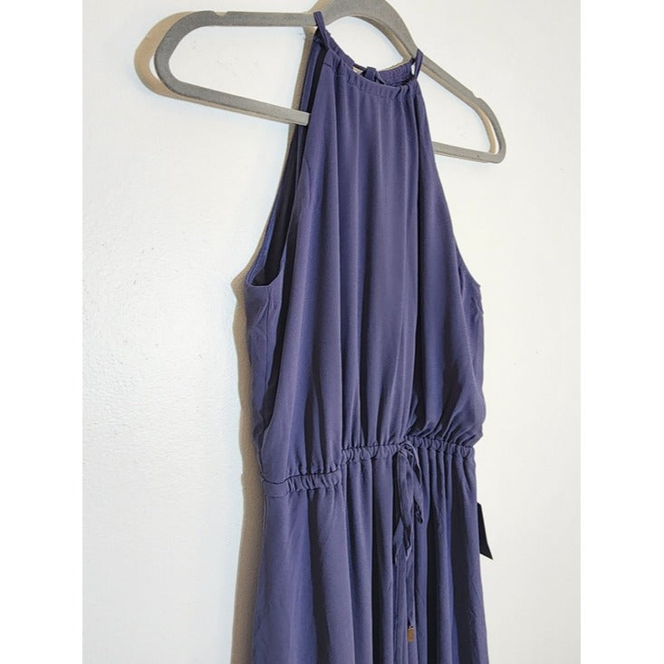 Lulus Sleeveless Maxi Slate Blue Formal Dress Size Small NWT Wedding Guest Dress