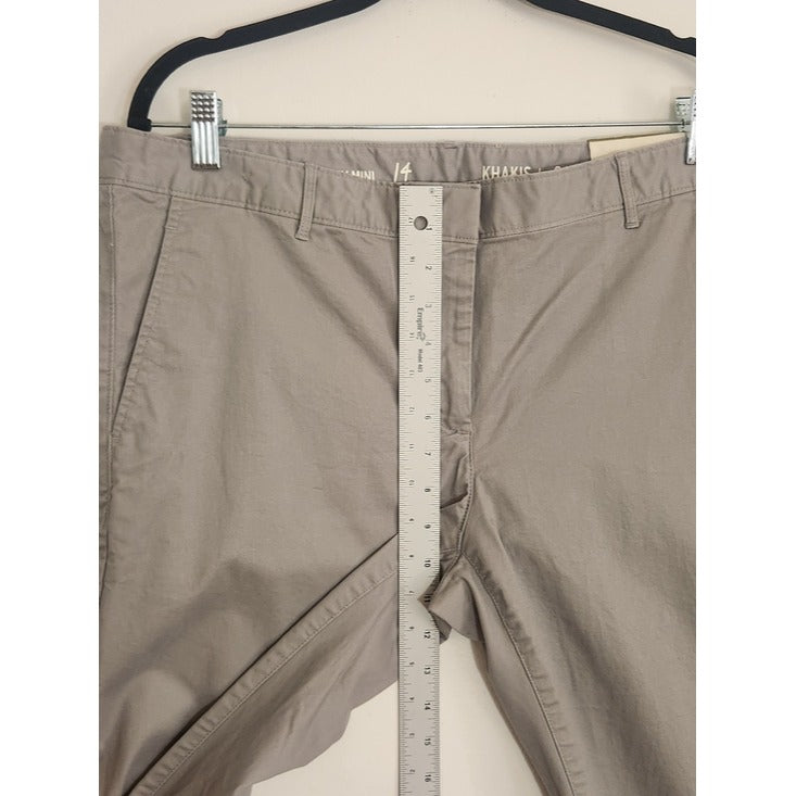 Gap Gray Skinny Mini Chino Pants Size 14 NWT