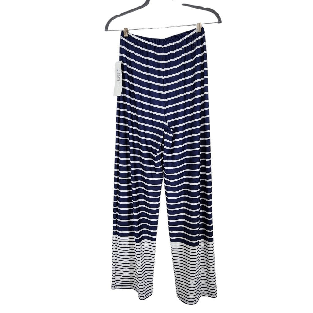 Sunny Leight Navy and White Pull-on Pants NWT Size Small Nautical Stripe Pants