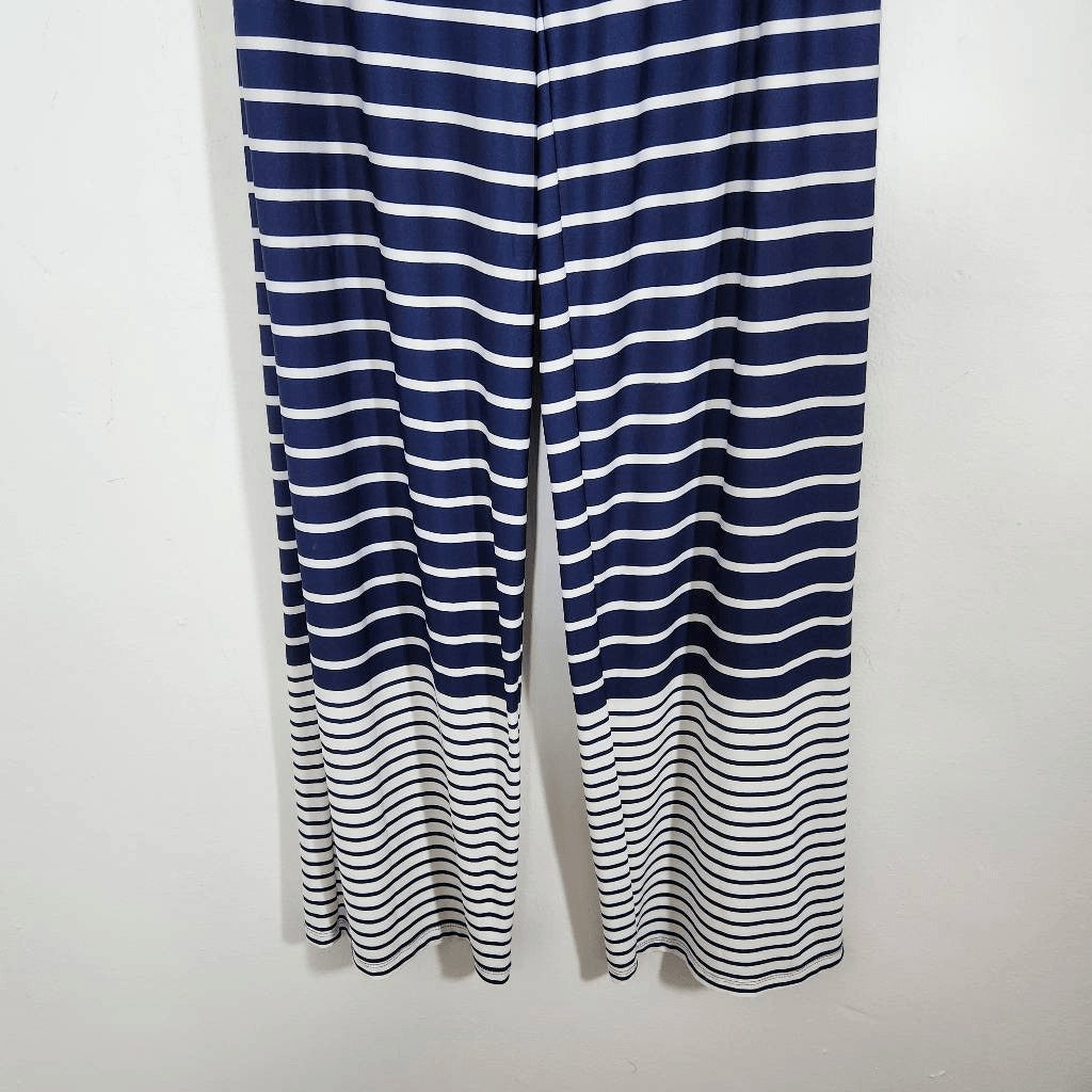Sunny Leight Navy and White Pull-on Pants NWT Size Small Nautical Stripe Pants