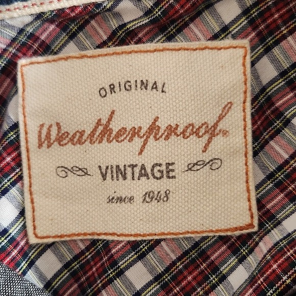 Weatherproof Vintage Men's Gray Button-Up Shirt Size XL Gray Button Down Shirt