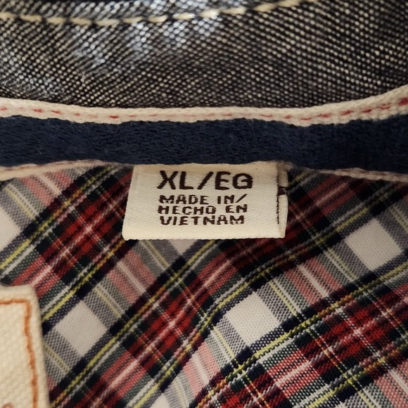 Weatherproof Vintage Men's Gray Button-Up Shirt Size XL Gray Button Down Shirt