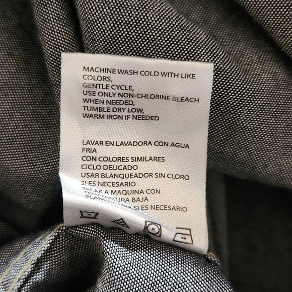 Weatherproof Vintage Men's Gray Button-Up Shirt Size XL Gray Button Down Shirt