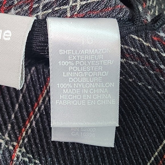 Liz Claiborne Charcoal Gray Plaid Sleeveless Cowl Neck Top NWT Size 16