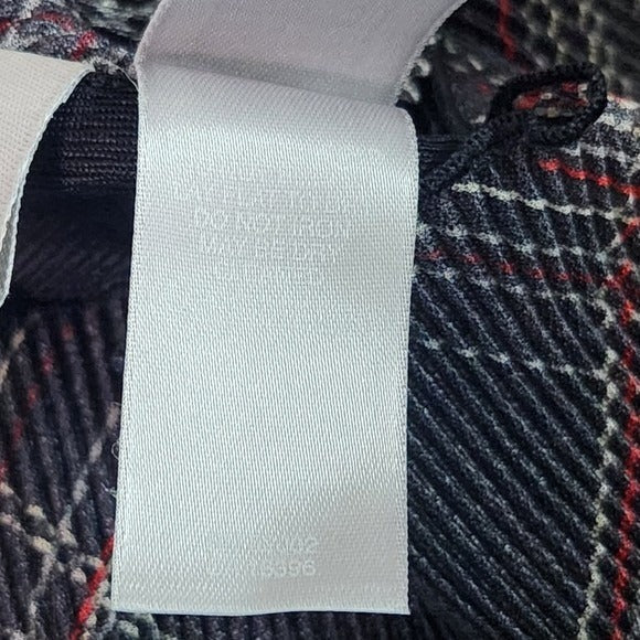 Liz Claiborne Charcoal Gray Plaid Sleeveless Cowl Neck Top NWT Size 16