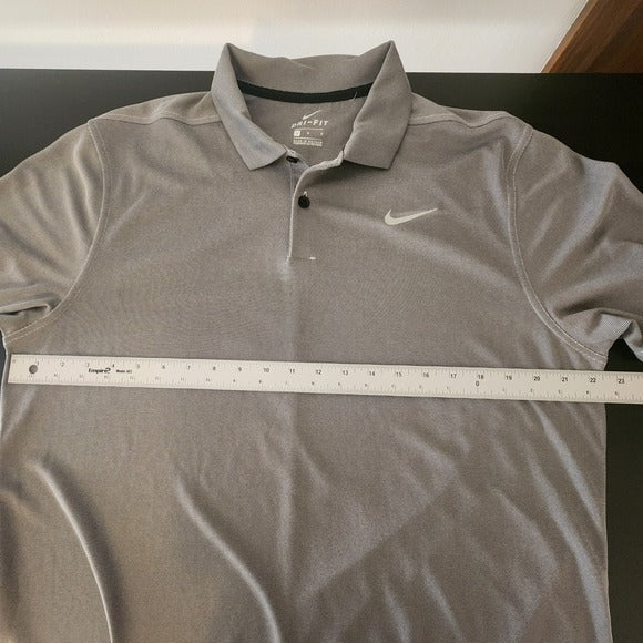 Nike Men's Gray Dri-Fit Polo Shirt Size Large