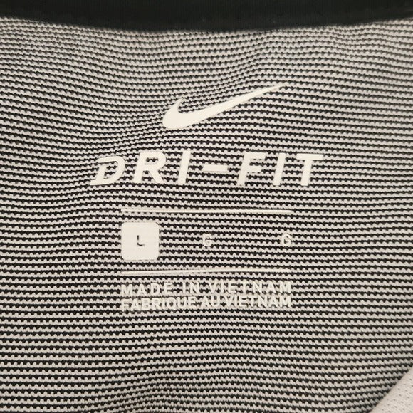 Nike Men's Gray Dri-Fit Polo Shirt Size Large