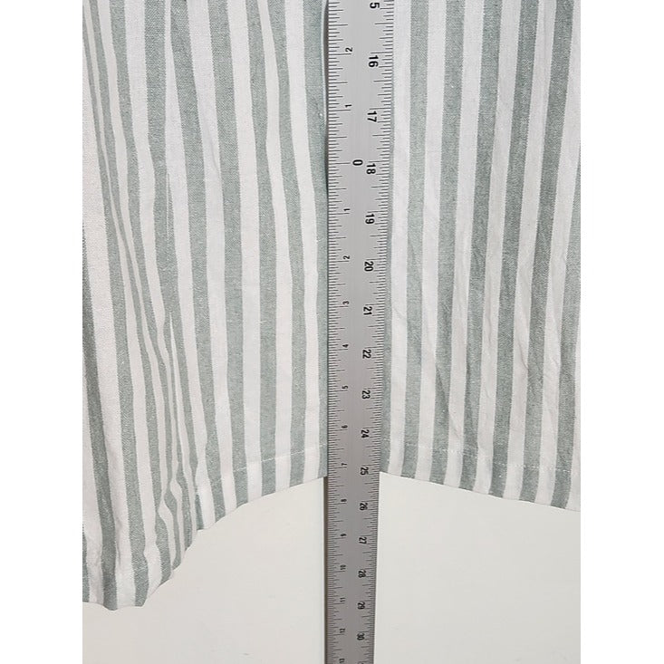 Lulus Sage Green and White Stripe Off the Shoulder Mini Dress Size XS NWT